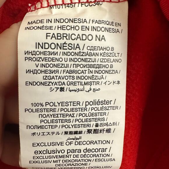 Fanatics University of Nebraska Quarter Zip Red Gray Sweater XL Team Spirit FLAW - Picture 8 of 8